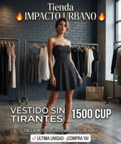 Vestido  sin tirantes