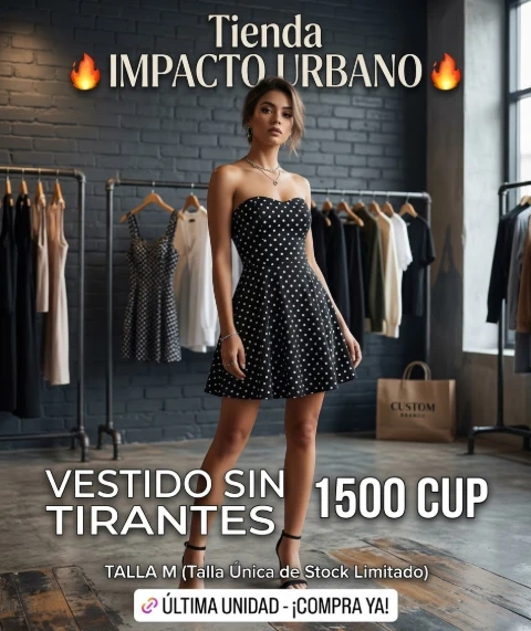 Vestido  sin tirantes